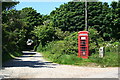 Track to Leigham Farm - with Telephone Box