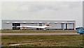 Concorde outside BA maintenance Hangar, Cardiff International airport