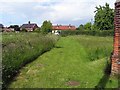 View back to road from St Edmund, Forncett End, Norfolk