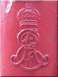 TQ2684 : Edward VII postbox, College Crescent, NW3 - royal cipher by Mike Quinn