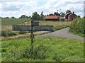 Lane junction near Dallinghoo, looking west