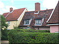 Glimpse of three cottages near Dallinghoo Hall