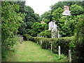 View along footpath from Fleming Road to Coombe Lane