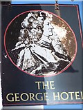 SU1541 : Sign for the George Hotel, Amesbury by Maigheach-gheal