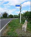 Milepost along Lutterworth Road