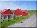 Sheds below the radar station