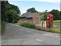 Mini telephone exchange and call box at Maes Treylow