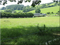SO2465 : Dyffryn Farm barns from the lane to Pentre by Peter Whatley