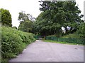 Entrance to linear park from Cross Pit Lane