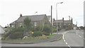 Traffic island at the eastern outskirts of Caergeiliog