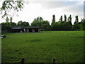 View of the paddock at the rear of the Harrow Inn