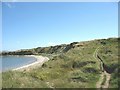 Path to the cliff tops at Brynglas