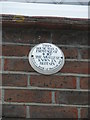 Prestigious plaque in Manor Road