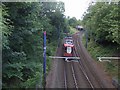 Wolverhampton bound tram at site of old Priestfield Station