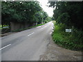 View SE along Cranbrook Road, the B2086 near Crit Hall