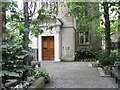 Door to the tower of St Olave Jewry