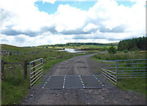 NS2672 : Cattle grid near Gryfe Reservoir No. 1 by wfmillar