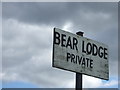 Sign for Bear Lodge