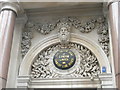 TQ3181 : Ornate detail above doorway of former City bank by Basher Eyre