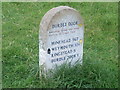 Milestone at Lulworth Cove