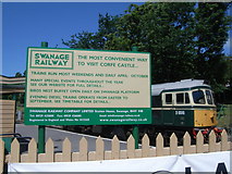 SZ0278 : Swanage Railway sign by Nick Mutton 01329 000000