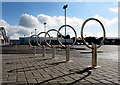 Bicycle racks and flood lights