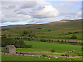 Pastures and barn, Kelleth