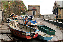 SW7011 : Boats on the slipway, Polpeor Cove by Pierre Terre