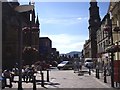 Pedestrianised shopping street  in Inverness