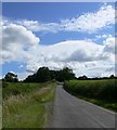 Country lane ascending Green Hill