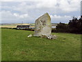 ND2056 : Bridge of Dunn Standing Stone from South by Ewen Rennie