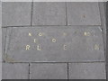 Plaque in the pavement of Upper Richmond Road near Sheen Gate Gardens, SW14