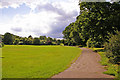 Path across Arnos Park, London N14