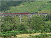 NM9081 : Glenfinnan: steam train on viaduct by Chris Downer