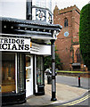 Shop frontage near the church