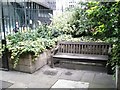 TQ3381 : Bench in churchyard of St Andrew Undershaft by Basher Eyre