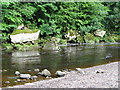 Beach at the bend in the River Allen below Plankey Mill