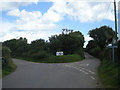 Lane junction on the way to Porthallow