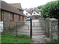 Gate leading to alley up to Porlock High Street