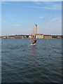 Windsurfing on Marine Lake, West Kirby