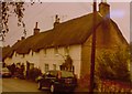 Thatched cottages near the church at Durweston