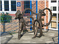 Sculpture outside Southwark Cathedral School