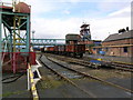 Snibston colliery - railway sidings & pit head in background