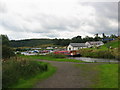 Auchinstarry Basin marina and towpath