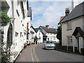 Looking towards the Royal Oak in Porlock High Street