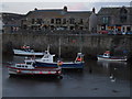 Porthleven Harbour at dusk