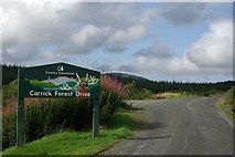 NX4794 : Forestry Commission sign for the Carrick Forest Drive by Leslie Barrie