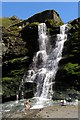 SX0589 : Twin cascade at Tintagel Haven by Jim Champion