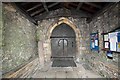 SD4983 : St Peter's Church, Heversham, Cumbria - Porch by John Salmon