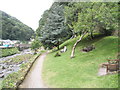 Seats overlooking the River Lyn